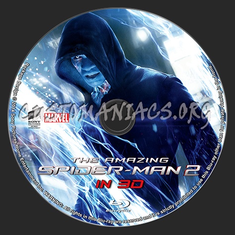 The Amazing Spider-Man 2 (3D) blu-ray label