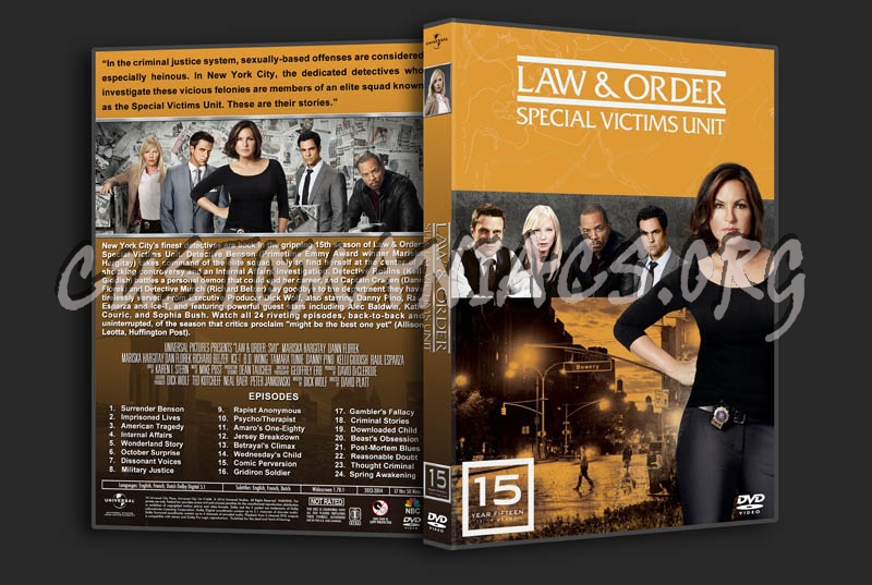 Law & Order: SVU - Season 15 dvd cover