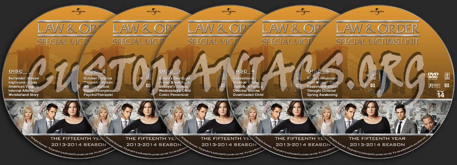 Law & Order: SVU - Season 15 dvd label