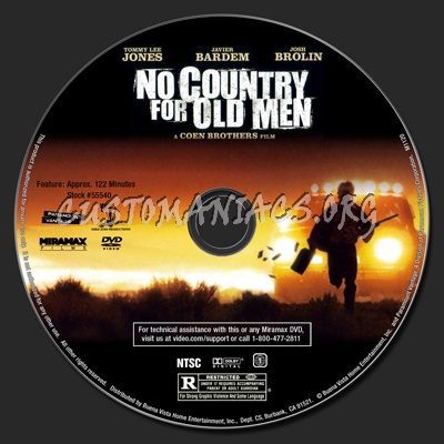 No Country For Old Men dvd label