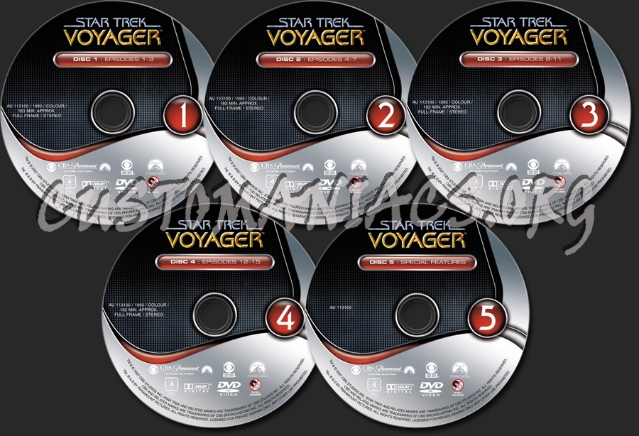 Star Trek Voyager Season 1 dvd label