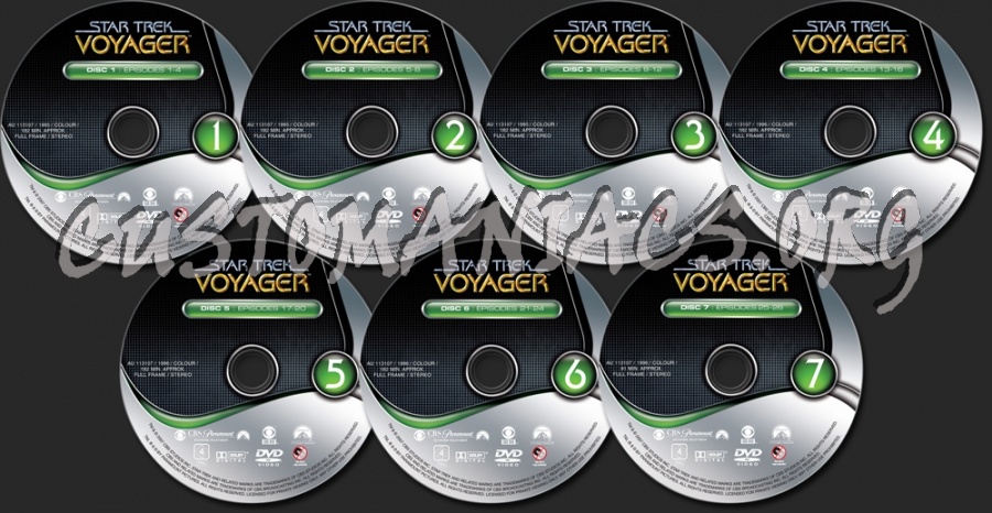 Star Trek Voyager Season 2 dvd label