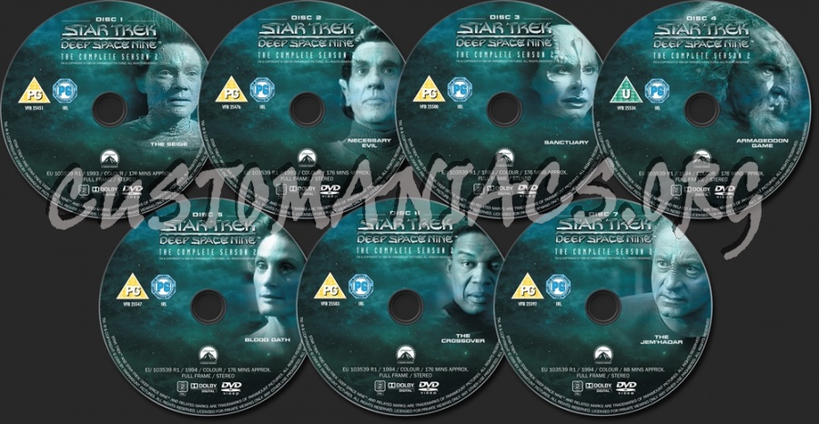 Star Trek Deep Space Nine Season 2 dvd label