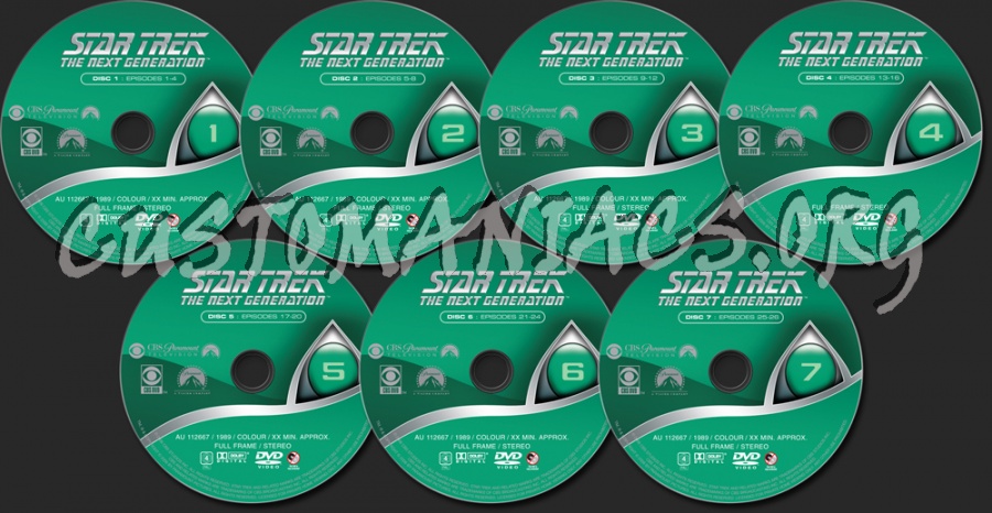 Star Trek The Next Generation Season 3 dvd label