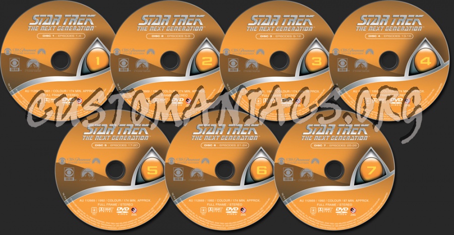 Star Trek The Next Generation Season 5 dvd label