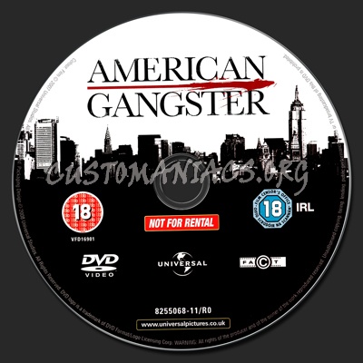 American Gangster dvd label