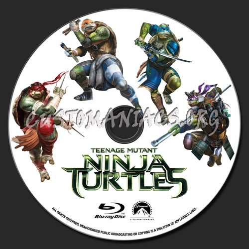 Teenage Mutant Ninja Turtles (2014) blu-ray label