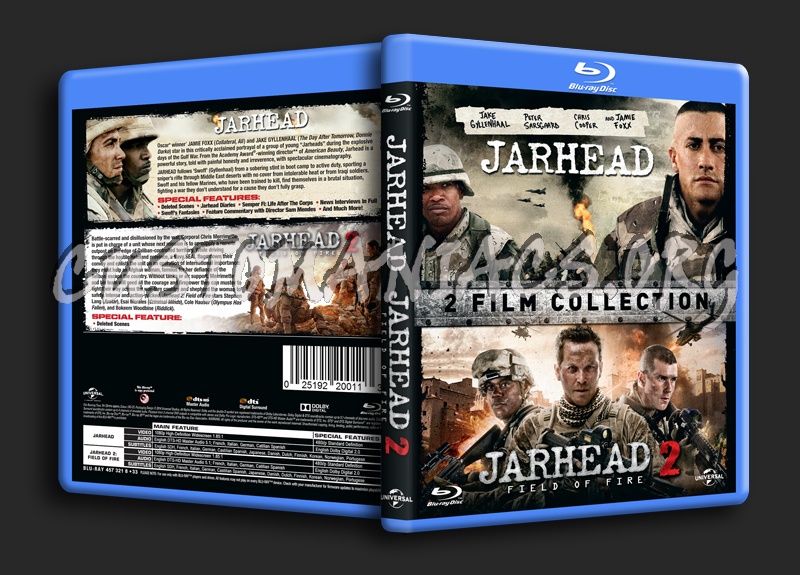 Jarhead / Jarhead 2 Field of Fire blu-ray cover