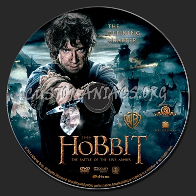 The Hobbit: The Battle of the Five Armies dvd label