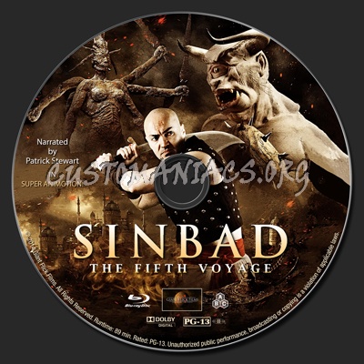 Sinbad: The Fifth Voyage blu-ray label