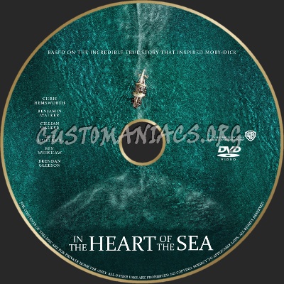 In The Heart of the Sea dvd label