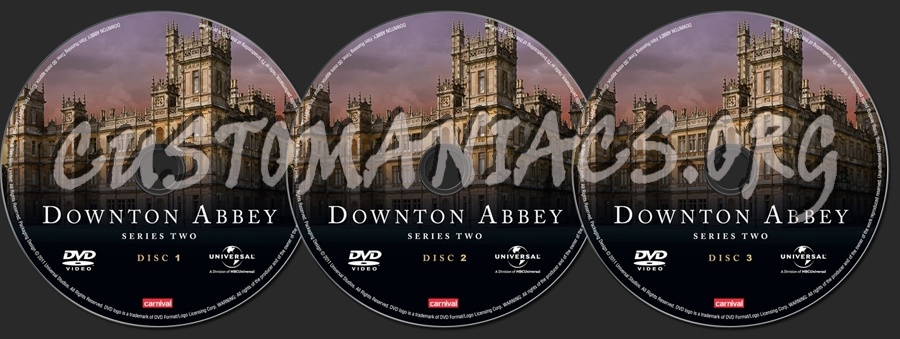 Downton Abbey Series 2 dvd label