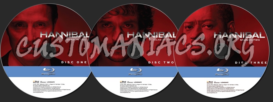 Hannibal Season 2 blu-ray label