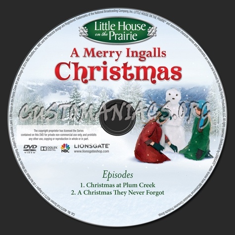 Little House on the Prairie A Merry Ingalls Christmas dvd label