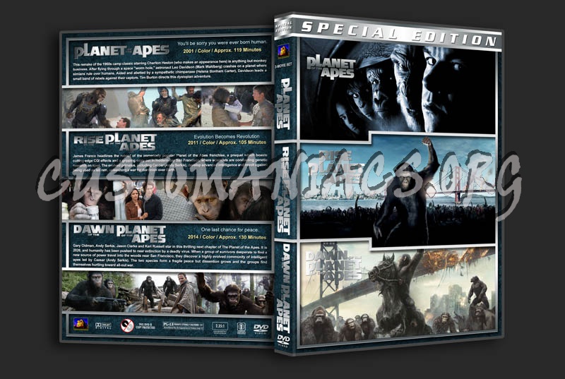 Planet of the Apes Triple Feature dvd cover