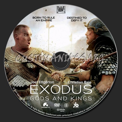 Exodus: Gods and Kings dvd label