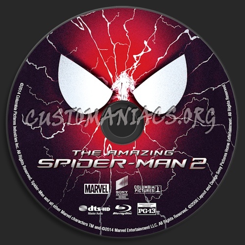 The Amazing Spider-Man 2 blu-ray label