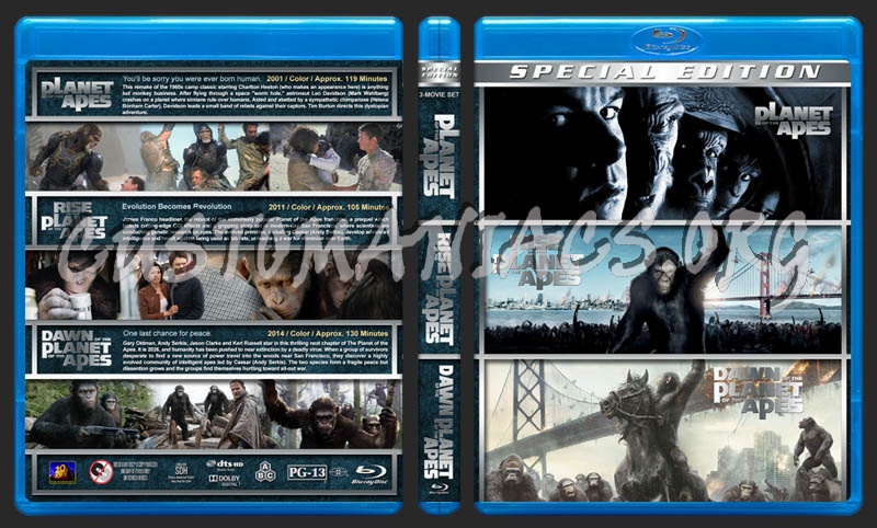 Planet of the Apes Triple Feature blu-ray cover