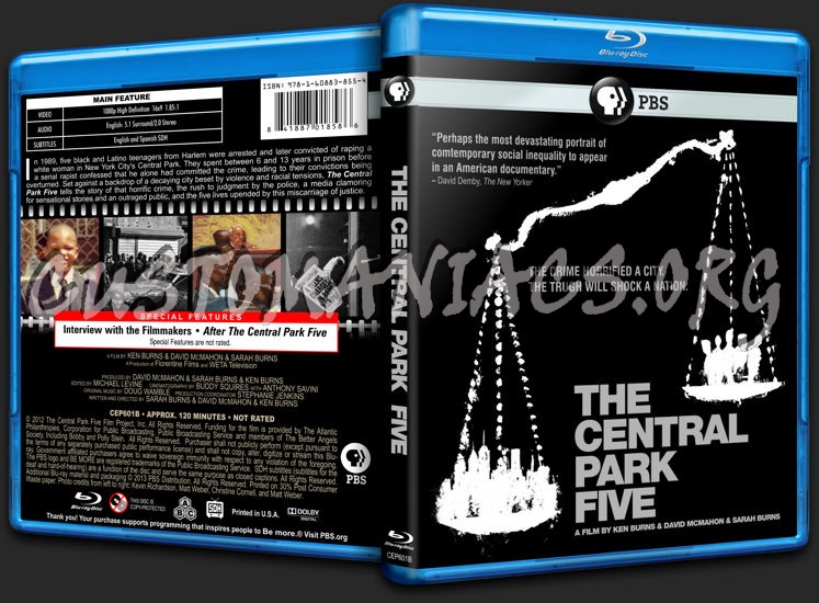 The Central Park Five blu-ray cover