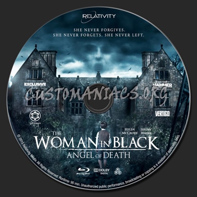 The Woman in Black: Angel of Death blu-ray label