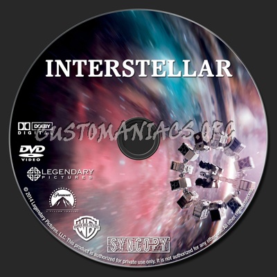 Interstellar dvd label