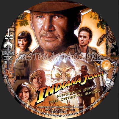 Indiana Jones and the Kingdom of the Crystal Skull dvd label