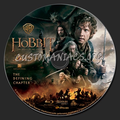 The Hobbit: The Battle of the Five Armies blu-ray label