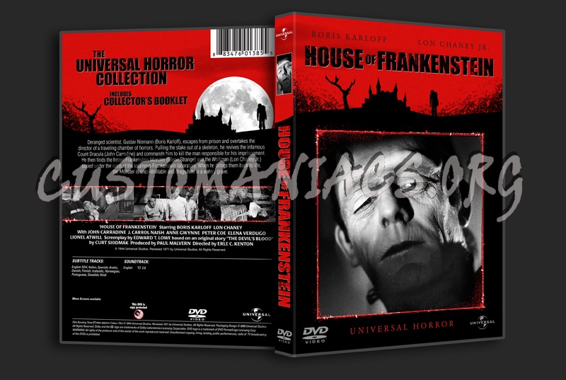 House of Frankenstein (1944) dvd cover