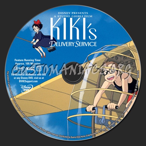 Kiki's Delivery Service dvd label