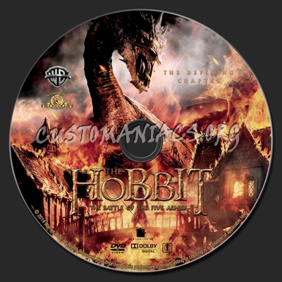 The Hobbit: The Battle of the Five Armies dvd label