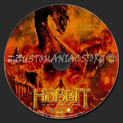 The Hobbit: The Battle Of The Five Armies blu-ray label