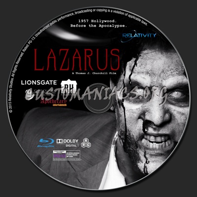 Lazarus blu-ray label