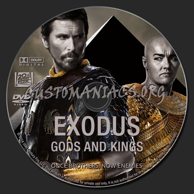 Exodus: Gods and Kings dvd label