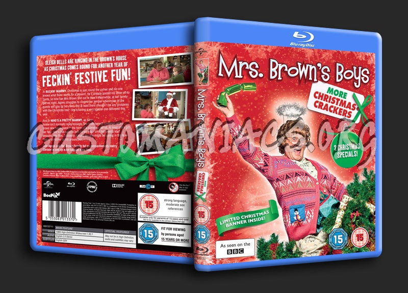 Mrs Brown's Boys More Christmas Crackers blu-ray cover