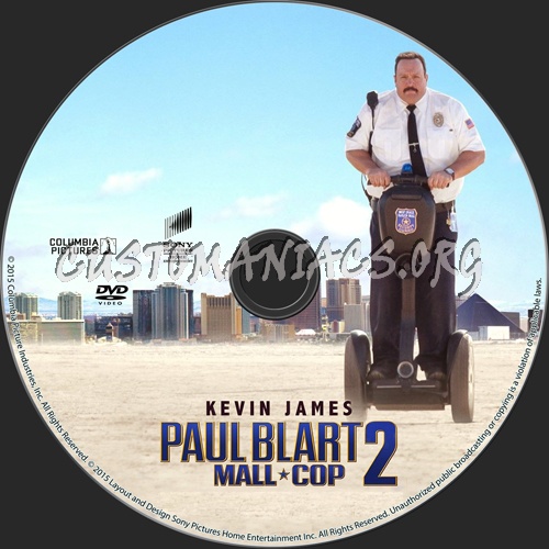 Paul Blart Mall Cop 2 dvd label