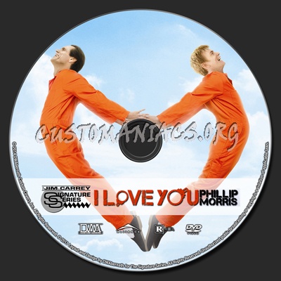 I Love You Phillip Morris dvd label