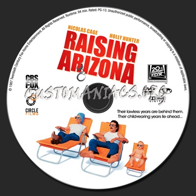 Raising Arizona dvd label