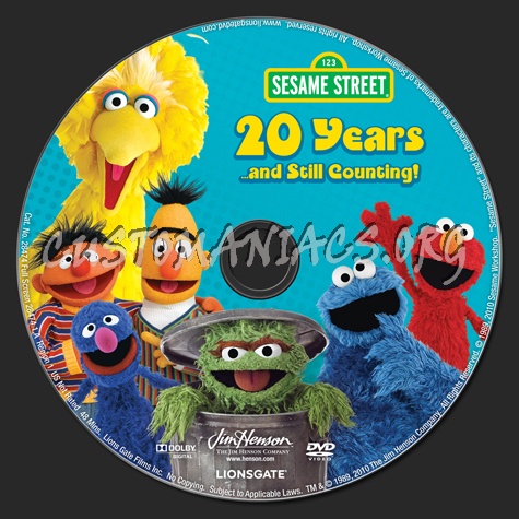 Sesame Street 20 Years and Still Counting! dvd label