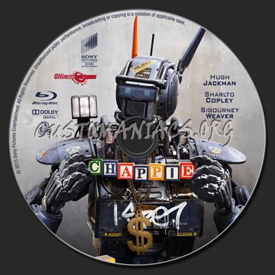 Chappie blu-ray label