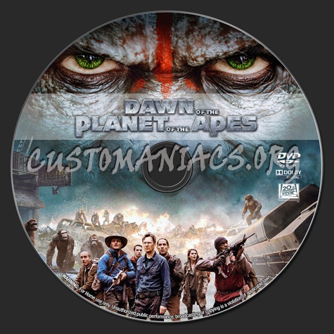 Dawn of the Planet of the Apes dvd label