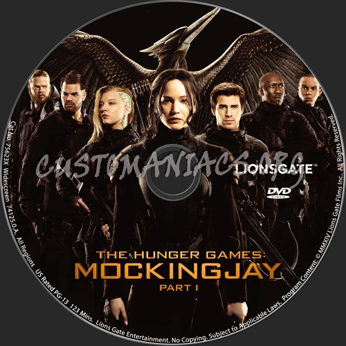 The Hunger Games Mockingjay Part 1 dvd label