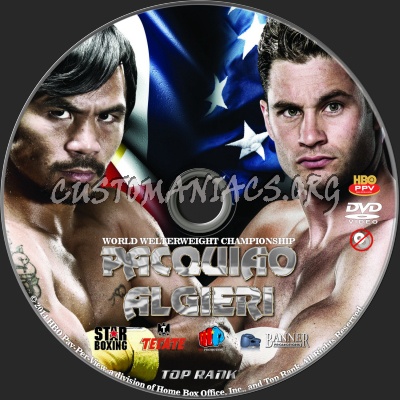 Manny Pacquiao vs Chris Algieri dvd label