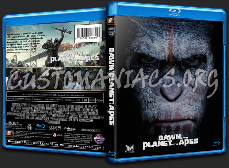 Dawn of the Planet of the Apes blu-ray cover