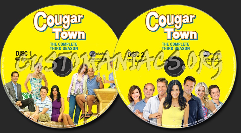 Cougar Town Season 3 dvd label