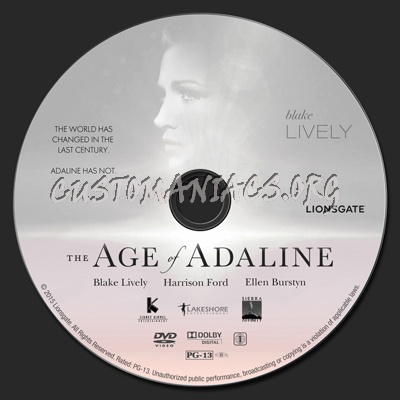 The Age of Adaline dvd label