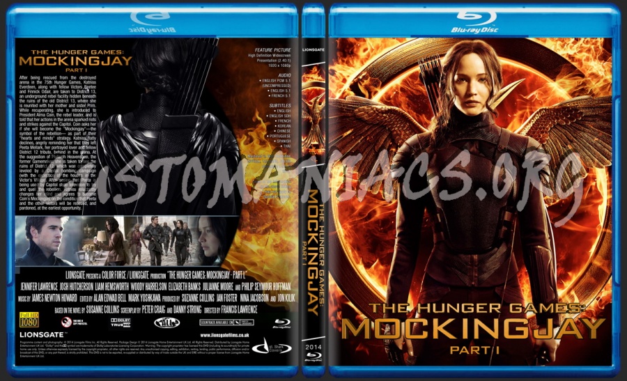 The Hunger Games: Mockingjay - Part 1 blu-ray cover