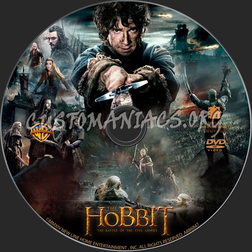 The Hobbit: The Battle of the Five Armies dvd label