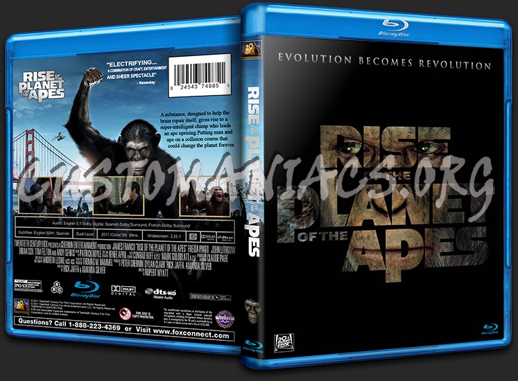 Rise of the Planet of the Apes blu-ray cover