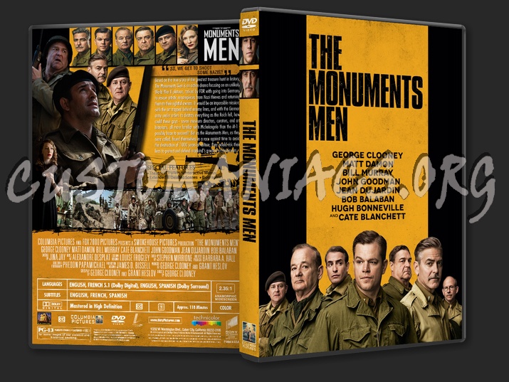 The Monuments Men dvd cover