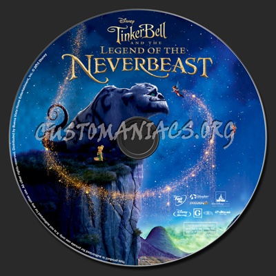 Tinker Bell And The Legend Of The NeverBeast blu-ray label